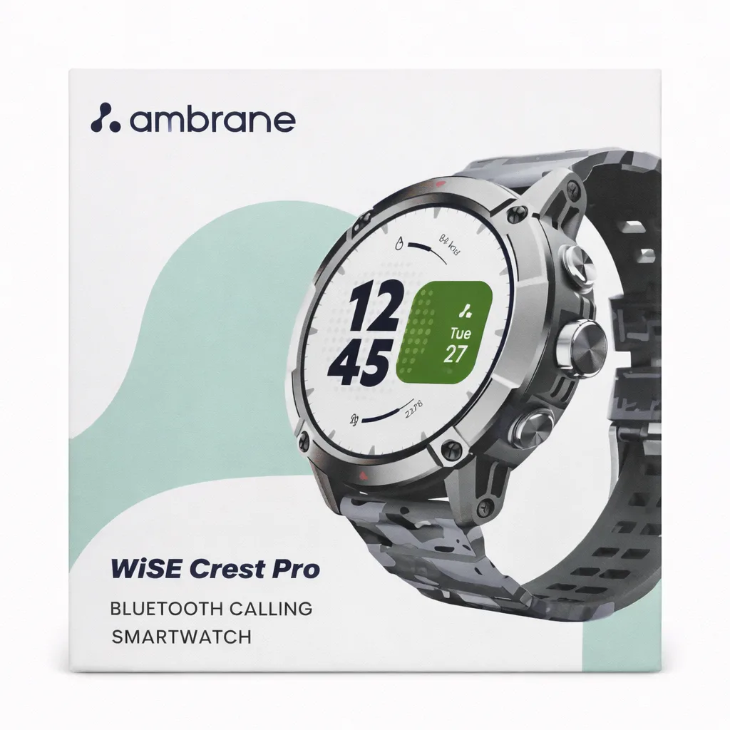 Ambrane Wise Crest Pro – Bluetooth Calling Smartwatch