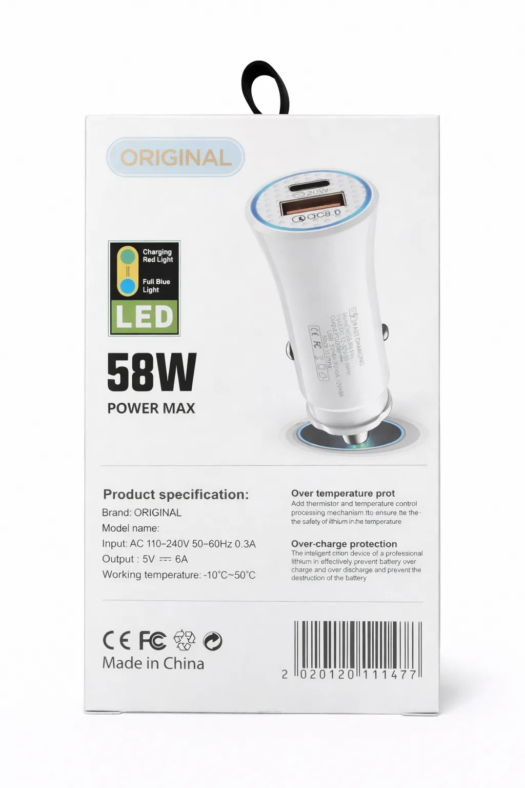 Car Charger-58W Super Fast Car Charger (PD 20W + QC 3.0) - Image 2