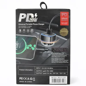 Car Charger-PD 20W Quick Car Charger – Dual Port Fast Charging with LED Light