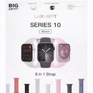 LAXAS-FIT Series 10 Smart Watch (45mm) – 8 in 1 Strap