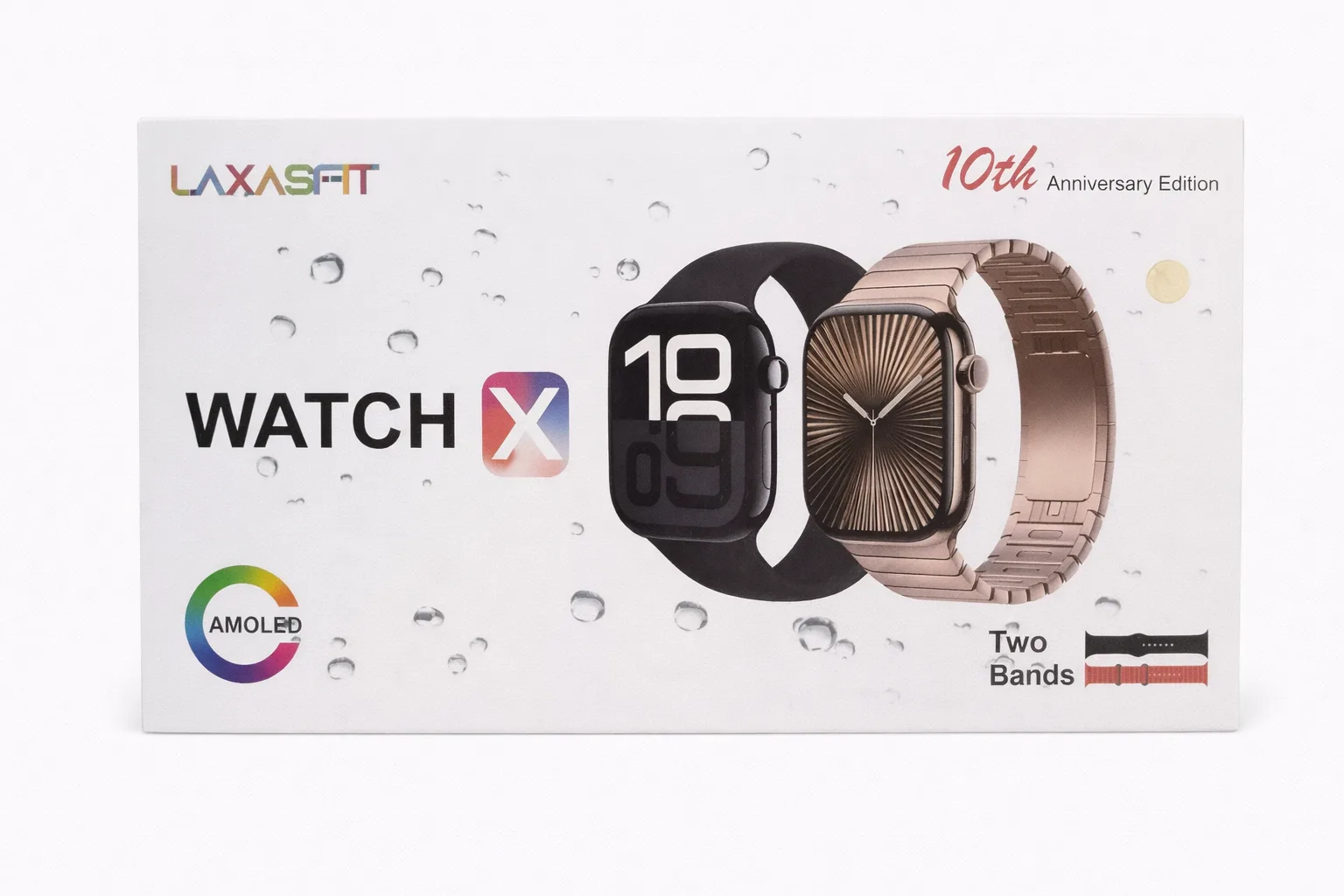 LAXASFIT Watch X – Premium AMOLED Smart Watch (Two Bands Included)